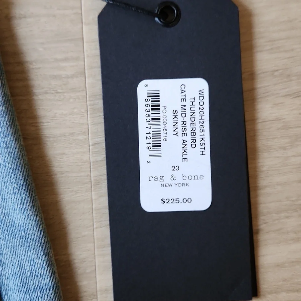 Rag & Bone Mid-rise skinny jeans size 23 NWT - Picture 3 of 6